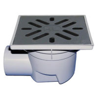 Душевой трап Hutterer & Lechner Sifon exterior orizontal D.110 fonta, 244 х 244 mm, H=200 mm, 7 t HL605