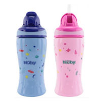 Поильник Nuby NV04009 Поильник с трубочкой Neon Flip It 360 мл. (12 м+)PP