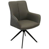 Стул Deco Queen stofa + piele Grey