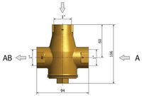Трехходовой смесительный клапан Regulus TSV3B DN 25,  55 °C