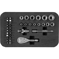 Набор ручных инструментов Milwaukee 4932492672. набор торцевых ключей 1/4" + трещотка, 39 шт.