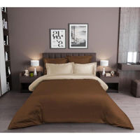 Textile de casă Cottony SLPSL Satin Uniton Brown/Ivory: Euro