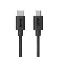 Кабель для моб. устройства Hama 86448 Charging Cable, USB-C - USB-C, 100 W, 1.2 m, black