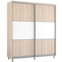 Dulap Mobildor-Lux Aron-S uși glisante din PAL orizontal (200x60x230H cm) Sonoma