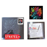 Картина по номерам Strateg 57224 (fundal negru) 40x40cm, Feriga