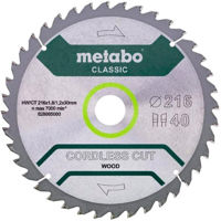 Диск отрезной Metabo 628065000 Лента для циркулярной пилы Precision CUT для дерева HW/CT 216x30, 40 Вт