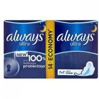 Always прокладки Ultra Night no perfume, 14шт