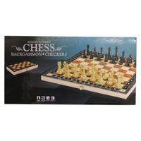 Настольная игра miscellaneous 8595 Sah, dame, narde din lemn 3 in1/40*20*4 cm 224-448