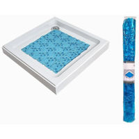 Коврик для ванной Tendance 55819 Covoras pentru dus 50x50cm Bubbles, verde-albastru, PVC