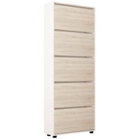 Raft pentru încălțăminte Mobildor-Lux Leo 100x27x203H cm White/Sonoma