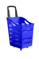 cumpără Coș din plastic cu roti (mâner negru) 68L, 520*380*900, albastru în Chișinău