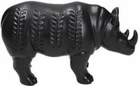 Декор Andrea Fontebasso 48858 Статуэтка Носорог 22cm H13cm, черный, керамика