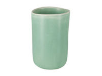 Pahar pentru periute de dinti Spirella Sina, verde, ceramica