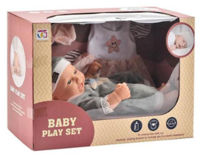 Кукла Essa 6899-21W Bebe în pijamă gri, 25 cm