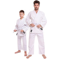 Одежда для спорта SUHS 12571 Белое хлопковое кимоно для дзюдо, 120 см, 450 г/м2 VL-8192