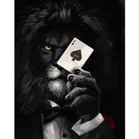 Tablou pe numere Strateg R 8 /25 (DY404)(61148) Partea intunecata a leului, 40x50 cm