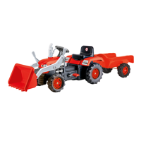Tractor- Excavator cu remorcă Dolu Roșu