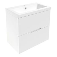 AIVA комплект мебели 60см белый: тумба подвесная , 2 ящика + умывальник накладной арт 15-68-060
