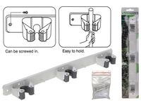 Кронштейн настенный для мопов/щеток 3 зажима, металл