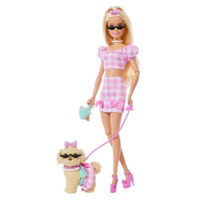 Кукла Barbie JFP36 Ținute Asortate, blondă cu cățeluș