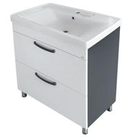 Шкаф под умывальник Mashtab 11615 Agat cu 2 sertare 60cm Alb-Antracit
