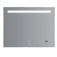 Oglindă baie Gappo LED G 604- 9 cu ceas 90x70 cm