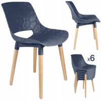 Стул Jumi SET 6 Scaune scandinave DAVIS bluemarin