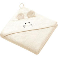 Аксессуар для купания BabyOno 1553/07 Prosop din bambus de baie cu gluga crema 100x100