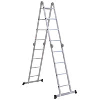 Лестница Hoteche 480104 трансформер шарнир. 4.6m 150kg 4x4ступ.