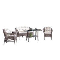 Mobilier pentru grădină SunYard Set Dora 111 alb-suriu (perne - sure)