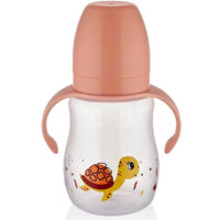 Поильник BabyJem 749 Biberon cu toarte si tetina din silicon Oranj, 250 ml