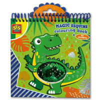 Набор для творчества Ses Creative 00116S Magic sequins colouring book Dino