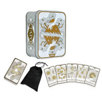 Настольная игра Promstore 57158 Carti Tarot pentru ghicit, Gold&Silver Edition, in cutie metalica