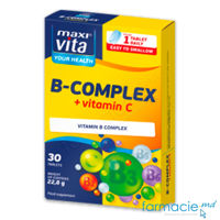 Vitamina B Complex+Vit.C 120mg tab.N30 (reduce oboseala) (1tab/zi) MaxiVita