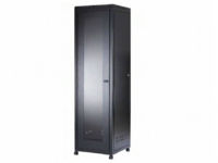 19" 18U Standard Floor Rack, SN-NO 19" 18U-06-08-ДC-ПГ-2БГ, 600х800х935/970*, Glass Door, Black