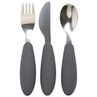 Seturi pentru hrănire bebelușilor BIBS 4340221 Set tacamuri din otel inoxidabil Iron