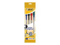 Set de pixuri Bic Cristal Original, 4 buc, culori diferite