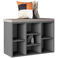 Raft pentru încălțăminte Mobildor-Lux Aspect (79x30x48H cm) Anthracite