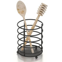 Accesoriu pentru bucătărie Teknotel MG069n Suport lingura 12x12x15cm, metal negru