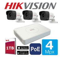 HIKVISION by HIWATCH POE 4 Megapixeli IP 1TB