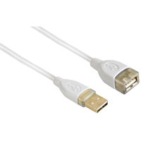 Кабель для IT Hama 125245 USB 3.0 Extension Cable, gold-plated, shielded, grey, 0.75 m