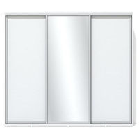 Dulap Fabrik Home Купе 2400 ( 1 зеркало+2ДСП) белый ясень