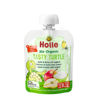 Пюре с йогуртом Holle Bio Organic Tasty Turtle яблоко и груша, (8 месяцев+), 85 г