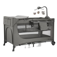 Манеж KinderKraft KLJOY02DGR000AC Joy2 Dark Grey