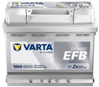 Автомобильный аккумулятор Varta 60AH 640A(EN) клемы 0 (242x175x190) S6 005 EFB (560500064K262)