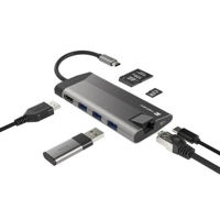 Adaptor IT Natec NMP-1690 Hub USB-C Multiport Adapter 8 In 1