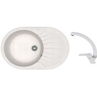 Мойка кухонная со смесителем Dr.Gans Berta 760 + SanDonna F 1069 alb