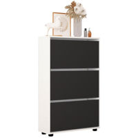 Raft pentru încălțăminte Mobildor-Lux Leo 80x27x125H cm White/Anthracite