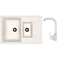 Мойка кухонная со смесителем Dr.Gans Astra 760K + SanDonna F 7103 alb