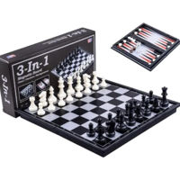 Настольная игра miscellaneous 10249 Sah magnet 3in1 / 19*19 cm